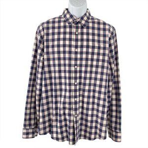 L.L. Bean‎ Signature Shirt Button Front Slim Fit Pl